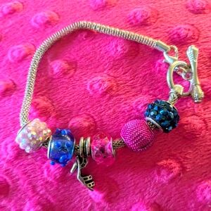 Colorful Beaded Charm Bracelet